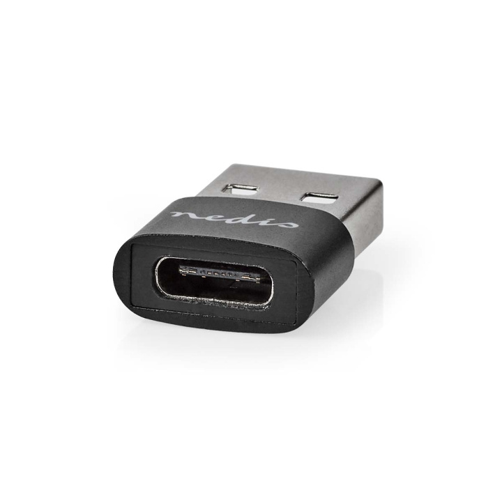 Nedis USB-A Adapter | USB 2.0 | USB-A Male | USB-C™ Female | 480 Mbps | Rond | Vernikkeld | Zwart | Doos in de groep COMPUTERS & RANDAPPARATUUR / Computerkabels / USB / USB-A / Adapters bij TP E-commerce Nordic AB (C66648)