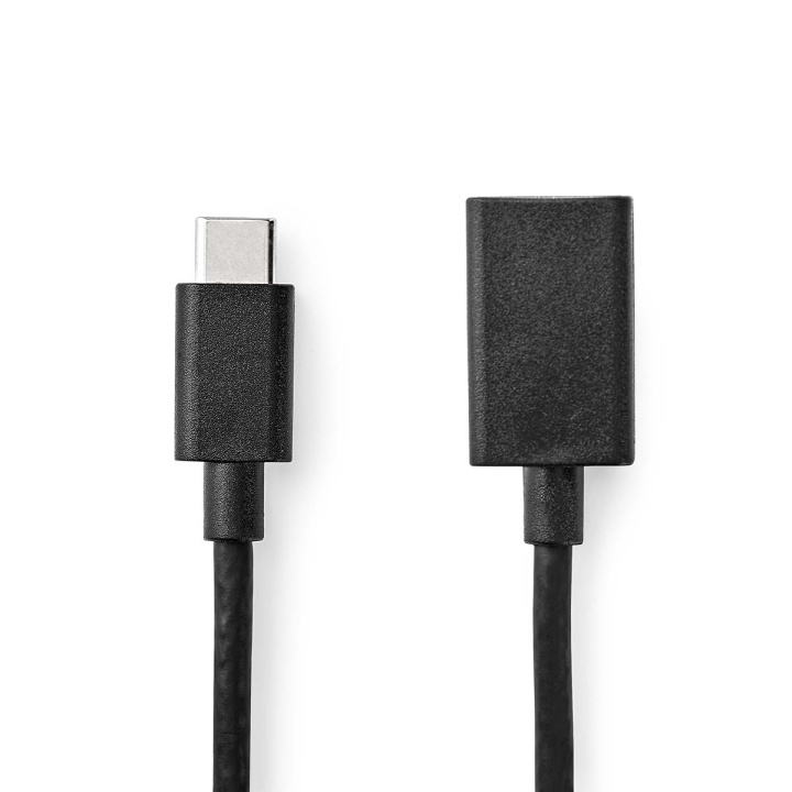 Nedis USB-C™ Adapter | USB 3.2 Gen 1 | USB-C™ Male | USB-A Female | 5 Gbps | 0.15 m | Rond | Vernikkeld | PVC | Zwart | Doos in de groep COMPUTERS & RANDAPPARATUUR / Computerkabels / USB / USB-C bij TP E-commerce Nordic AB (C66653)