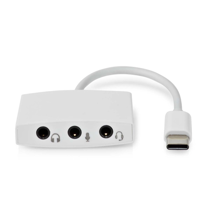 Nedis USB-C™ Adapter | USB 2.0 | USB-C™ Male | 3,5 mm Female | 0.10 m | Rond | Vernikkeld | ABS / PVC | Wit | Doos in de groep SMARTPHONE & TABLETS / Opladers & Kabels / Adapters bij TP E-commerce Nordic AB (C66659)