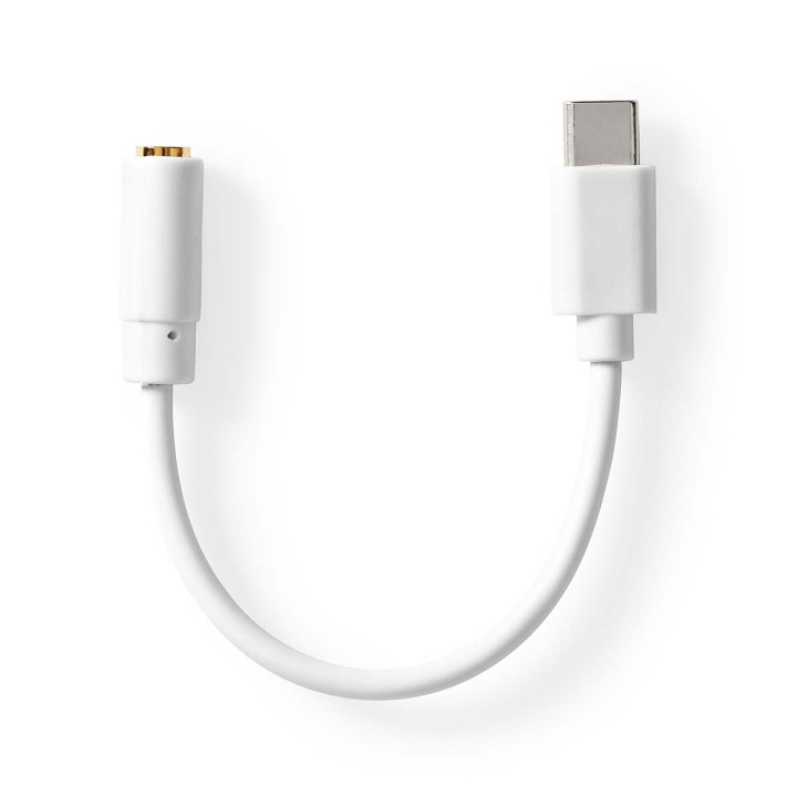 Nedis USB-C™ Adapter | USB 2.0 | USB-C™ Male | 3,5 mm Female | 0.10 m | Rond | Vernikkeld | PVC | Wit | Doos in de groep SMARTPHONE & TABLETS / Opladers & Kabels / Adapters bij TP E-commerce Nordic AB (C66660)