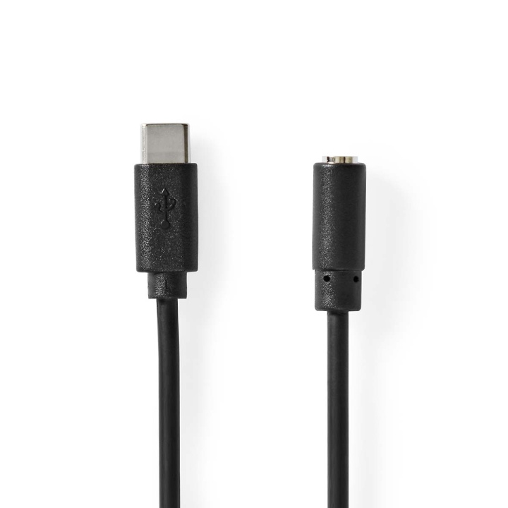 Nedis USB-C™ Adapter | USB 2.0 | USB-C™ Male | 3,5 mm Female | 1.00 m | Rond | Vernikkeld | PVC | Zwart | Doos in de groep COMPUTERS & RANDAPPARATUUR / Computerkabels / USB / USB-C bij TP E-commerce Nordic AB (C66661)