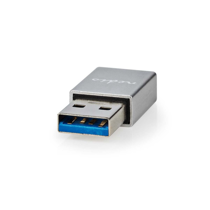 Nedis USB-A Adapter | USB 3.2 Gen 1 | USB-A Male | USB-C™ Female | 5 Gbps | Rond | Vernikkeld | Zilver | Cover Box in de groep COMPUTERS & RANDAPPARATUUR / Computerkabels / USB / USB-A / Adapters bij TP E-commerce Nordic AB (C66674)