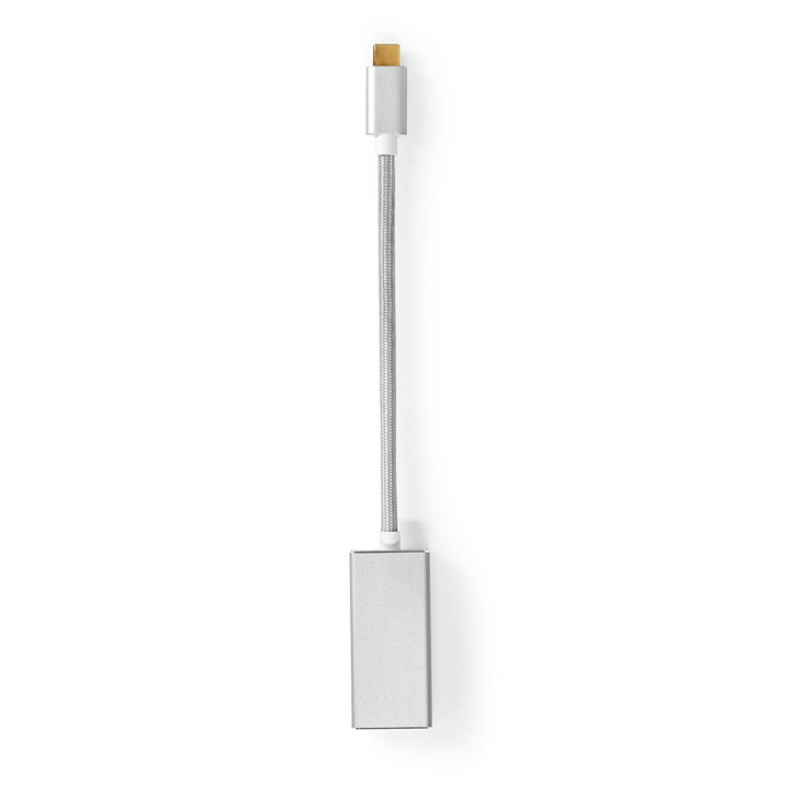 Nedis USB-C™ Adapter | USB 3.2 Gen 1 | USB-C™ Male | DisplayPort Female | 0.20 m | Rond | Verguld | Gevlochten / Nylon | Zilver | Cover Window Box in de groep SMARTPHONE & TABLETS / Opladers & Kabels / Adapters bij TP E-commerce Nordic AB (C66675)