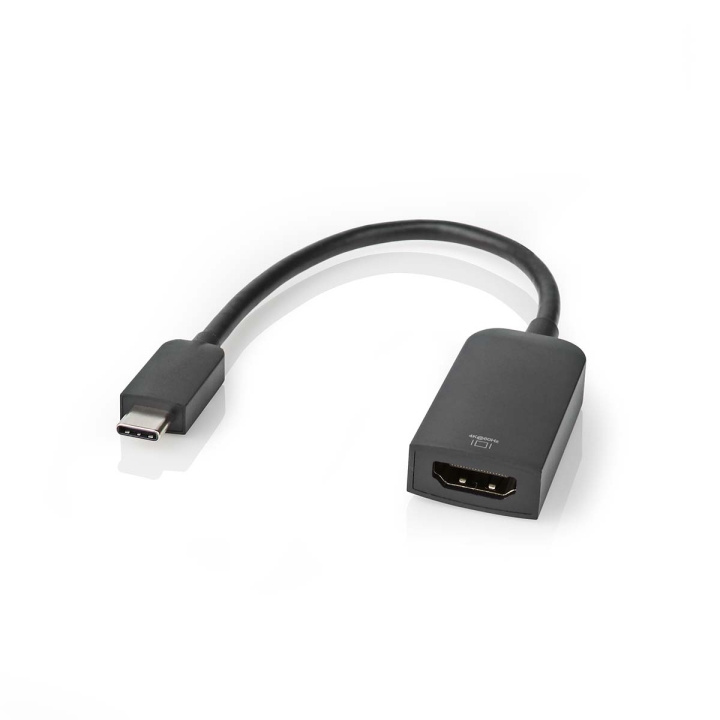 Nedis USB-C™ Adapter | USB 3.2 Gen 1 | USB-C™ Male | HDMI™ Output | 4K@60Hz | 0.20 m | Rond | Vernikkeld | PVC | Zwart | Doos in de groep COMPUTERS & RANDAPPARATUUR / Computerkabels / USB / USB-C bij TP E-commerce Nordic AB (C66698)