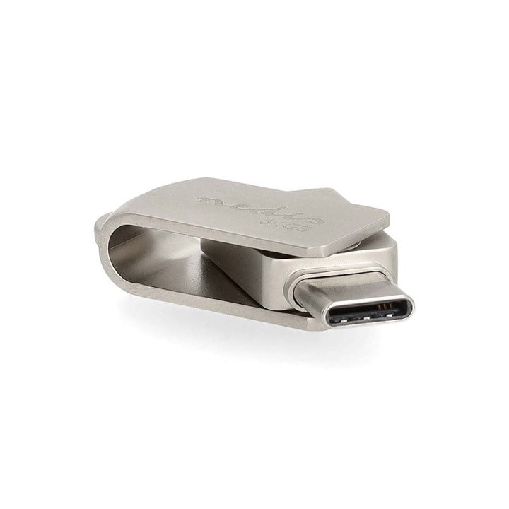 Nedis Flash Drive | 64 GB | USB-A / USB-C™ | Leessnelheid: 90 MB/s | Schrijfsnelheid: 20 MB/s in de groep HOME ELECTRONICS / Opslagmedia / USB-geheugen / Type C bij TP E-commerce Nordic AB (C66707)