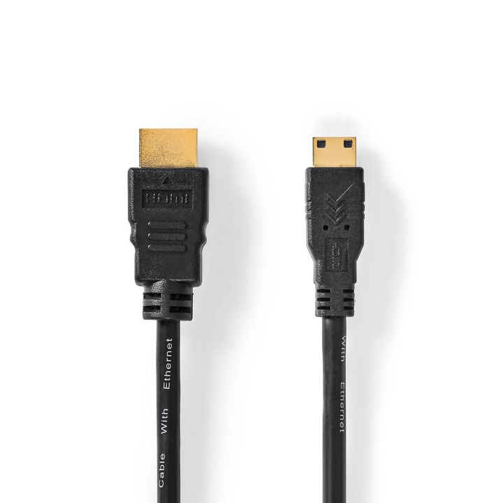 Nedis High Speed ​​HDMI™-Kabel met Ethernet | HDMI™ Connector | HDMI™ Mini-Connector | 4K@30Hz | 10.2 Gbps | 1.50 m | Rond | PVC | Zwart | Label in de groep HOME ELECTRONICS / Kabels & Adapters / HDMI / Kabels bij TP E-commerce Nordic AB (C66737)