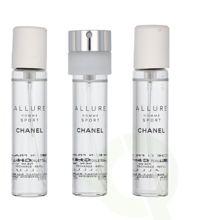 Chanel Allure Homme Sport Giftset 60 ml 3x Edt Travel Spray Refill 20Ml - Twist and Spray in de groep BEAUTY & HEALTH / Cadeausets / Cadeausets voor hem bij TP E-commerce Nordic AB (C66747)