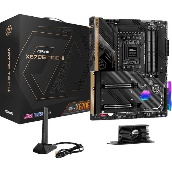 ASRock X670E TAICHI AMD AM5 X670E ATX CPNT Motherboard in de groep COMPUTERS & RANDAPPARATUUR / Computeronderdelen / Moederbord bij TP E-commerce Nordic AB (C66956)