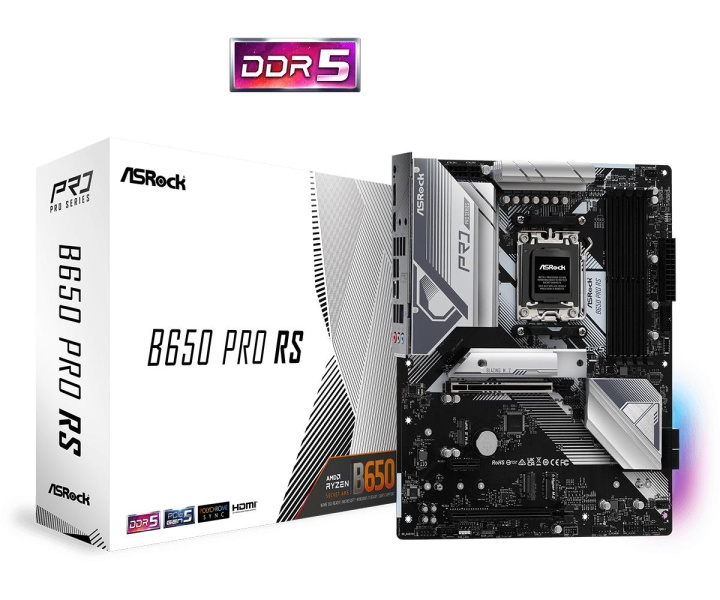 ASRock B650 Pro RS ATX AM5 AMD B650 in de groep COMPUTERS & RANDAPPARATUUR / Computeronderdelen / Moederbord bij TP E-commerce Nordic AB (C66957)