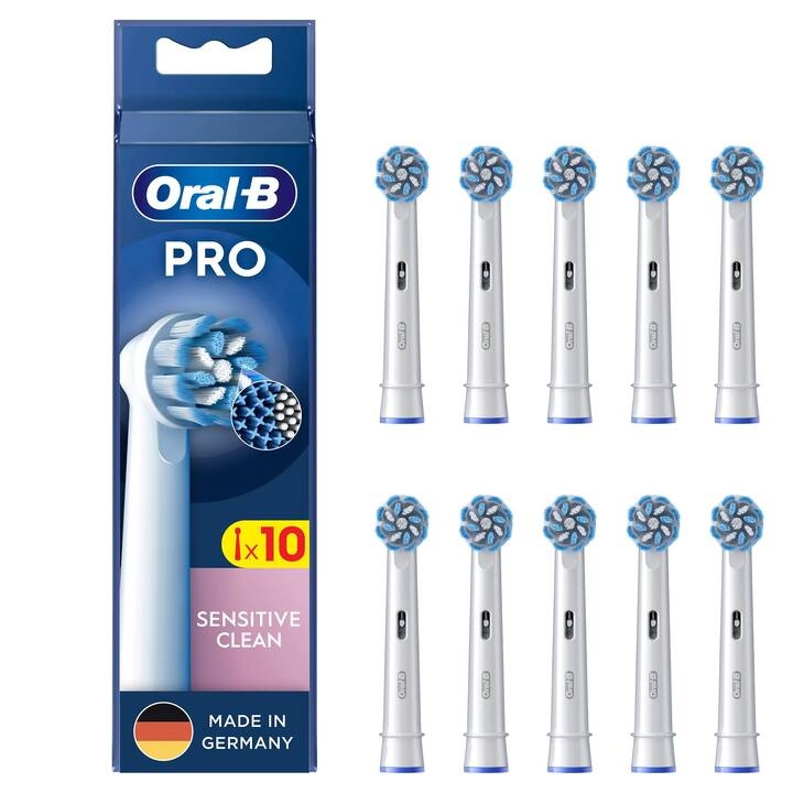 Oral B Pro Sensitive Clean Borsthuvuden Vit, 10 st. extra tandborsthuvuden in de groep BEAUTY & HEALTH / Mondverzorging / Elektrische tandenborstelaccessoires bij TP E-commerce Nordic AB (C66963)