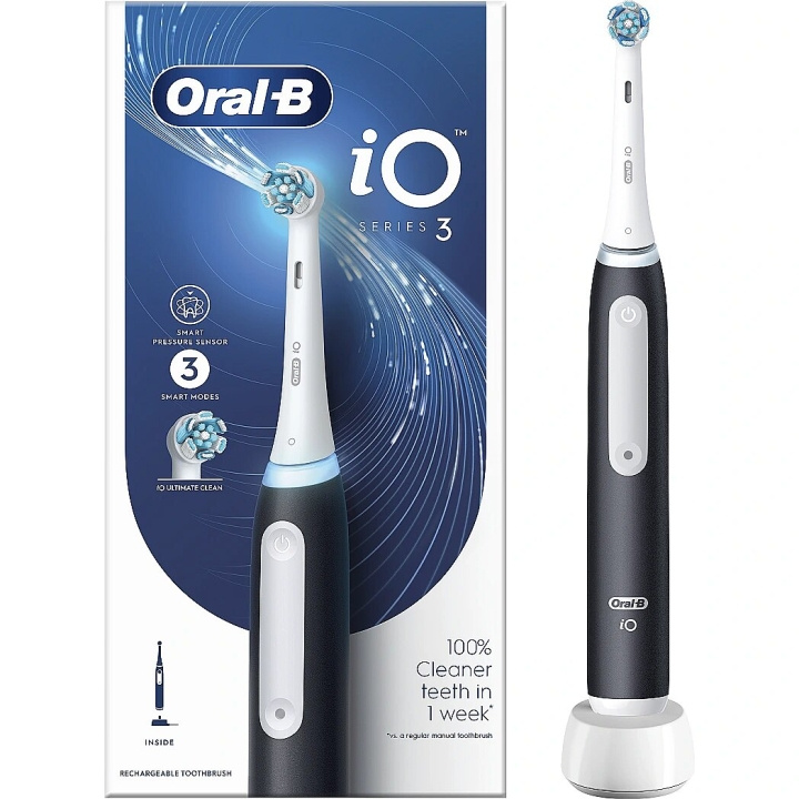 Oral B iO Series 3 Matt Black in de groep BEAUTY & HEALTH / Mondverzorging / Elektrische tandenborstels bij TP E-commerce Nordic AB (C66966)