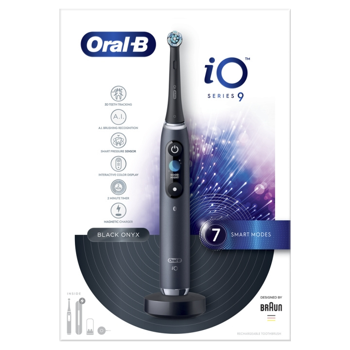 Oral B iO Series 9 Black elektrisk tandborste in de groep BEAUTY & HEALTH / Mondverzorging / Elektrische tandenborstels bij TP E-commerce Nordic AB (C66967)