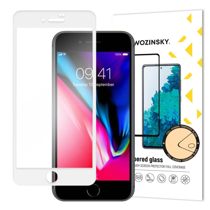 Wozinsky Skärmskydd 9H Transparent Apple iPhone 7 / iPhone 8 / iPhone SE 2020 Vit in de groep SMARTPHONE & TABLETS / Mobielbescherming / Apple / iPhone 8 bij TP E-commerce Nordic AB (C66972)