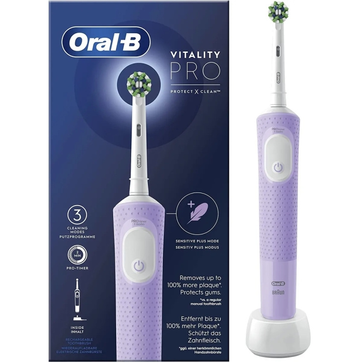 Oral B Vitality Pro Violet elektrisk tandborste in de groep BEAUTY & HEALTH / Mondverzorging / Elektrische tandenborstels bij TP E-commerce Nordic AB (C67005)