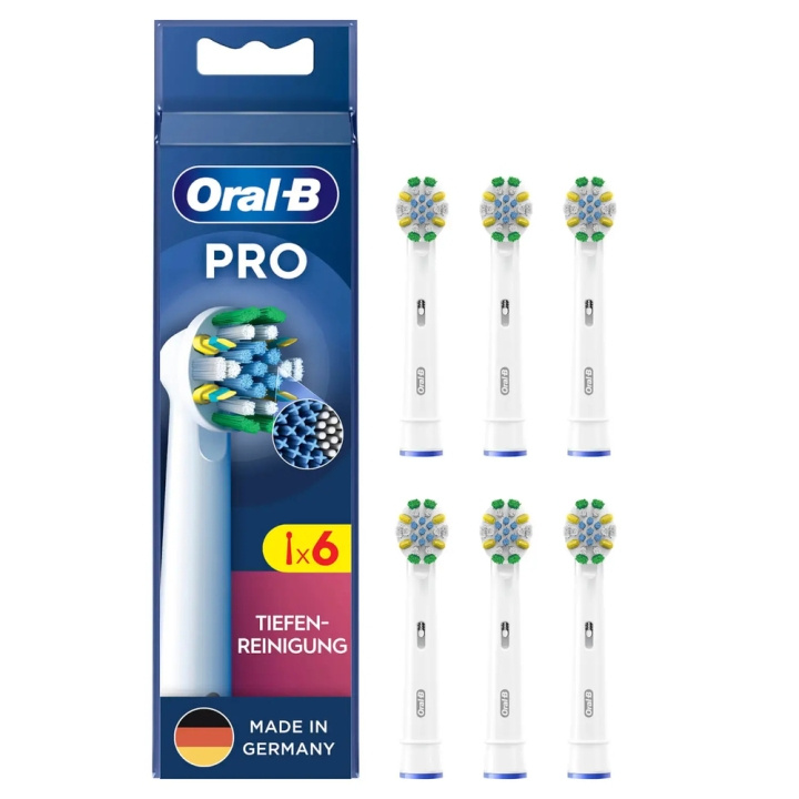 Oral B Replacement Brush Heads Pro Deep Clean 6 Pack in de groep BEAUTY & HEALTH / Mondverzorging / Elektrische tandenborstelaccessoires bij TP E-commerce Nordic AB (C67016)