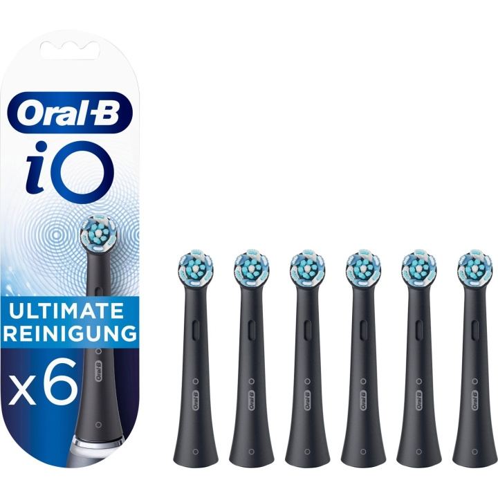 Oral B iO Ultimate Clean borstmunstycken Svart, 6 st. extra tandborsthuvuden in de groep BEAUTY & HEALTH / Mondverzorging / Elektrische tandenborstelaccessoires bij TP E-commerce Nordic AB (C67041)