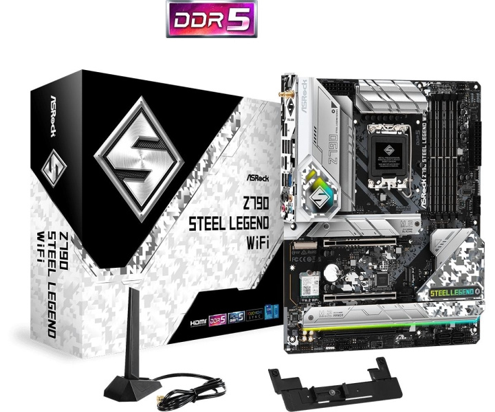 ASRock Z790 Steel Legend Wifi - DDR5 in de groep COMPUTERS & RANDAPPARATUUR / Computeronderdelen / Moederbord bij TP E-commerce Nordic AB (C67051)