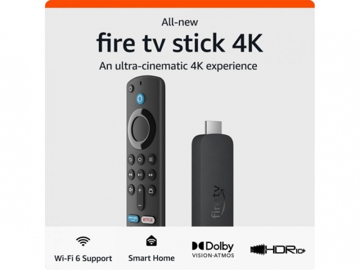 Amazon Fire TV Stick 4K Svart in de groep HOME ELECTRONICS / Audio & Beeld / TV & Accessoires / Terrestrische/Boxer bij TP E-commerce Nordic AB (C67070)