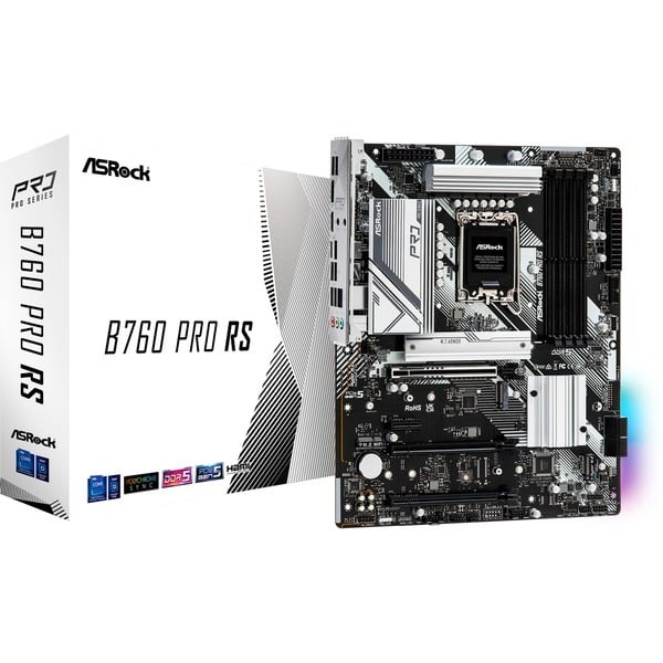 ASRock B760 PRO RS ATX LGA1700 Intel B760 in de groep COMPUTERS & RANDAPPARATUUR / Computeronderdelen / Moederbord bij TP E-commerce Nordic AB (C67071)