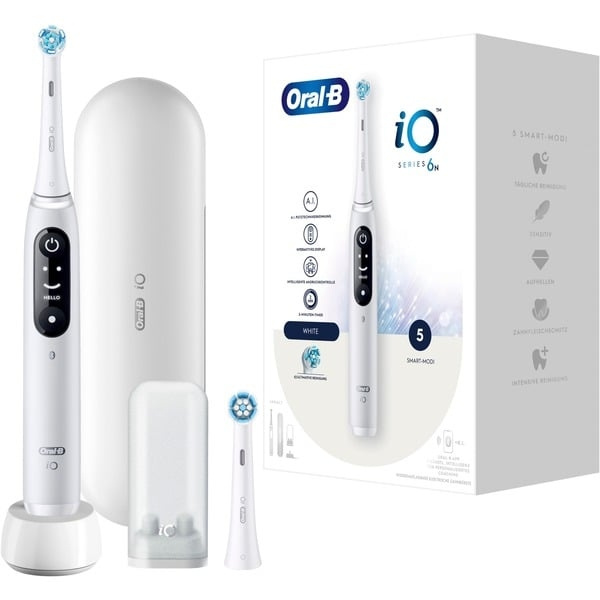 Oral B iO Series 6 Vit + fodral in de groep BEAUTY & HEALTH / Mondverzorging / Elektrische tandenborstels bij TP E-commerce Nordic AB (C67074)