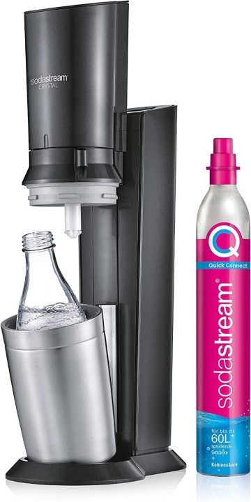 SodaStream Crystal 3.0 Sodamaskin Svart inkl. glasflaska in de groep HUISHOUDEN & TUIN / Huishoudelijke apparaten / Water & Sap / Carbonatatiemachines bij TP E-commerce Nordic AB (C67160)