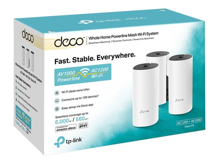 TP-Link Deco P9 Wi-Fi-system Desktop in de groep COMPUTERS & RANDAPPARATUUR / Netwerk / Routers bij TP E-commerce Nordic AB (C67190)