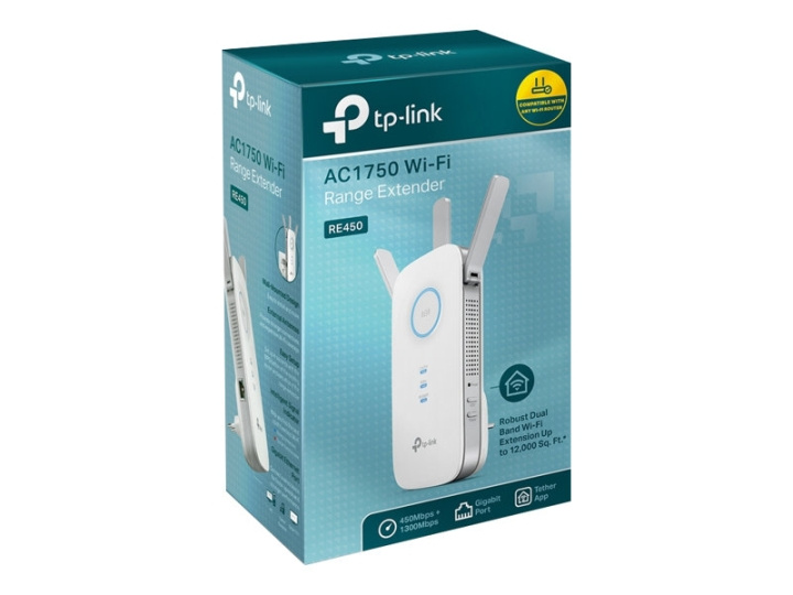 TP-Link RE450 WiFi Range Extender Extern in de groep COMPUTERS & RANDAPPARATUUR / Netwerk / WiFi Extenders bij TP E-commerce Nordic AB (C67212)