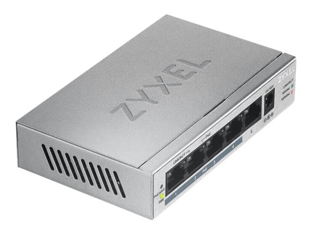 ZyXEL GS1005HP Switch 5-port Gigabit PoE in de groep COMPUTERS & RANDAPPARATUUR / Netwerk / Schakelaars bij TP E-commerce Nordic AB (C67324)