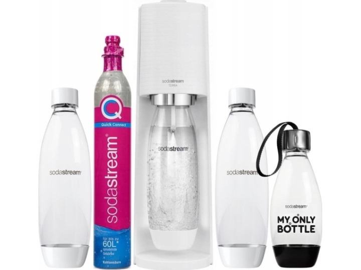 SodaStream Terra White Värdeförpackning med 3 flaskor in de groep HUISHOUDEN & TUIN / Huishoudelijke apparaten / Water & Sap / Carbonatatiemachines / Carbonatatiemachines bij TP E-commerce Nordic AB (C67343)