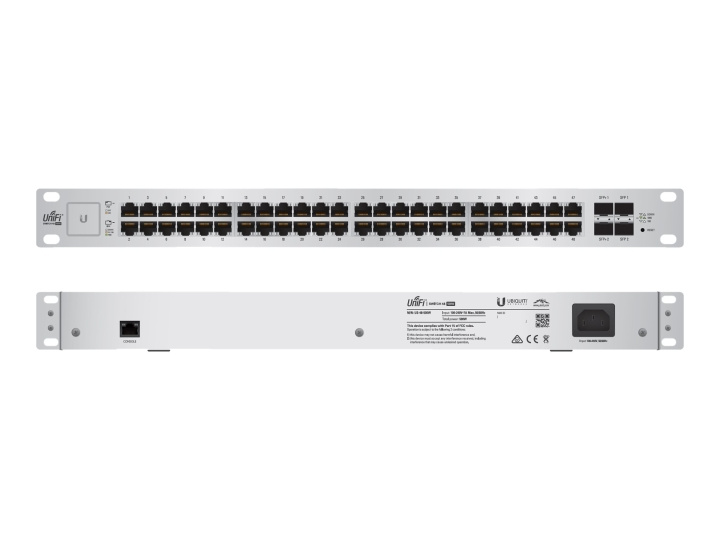 Ubiquiti UniFi Switch US-48-500W Switch 48-port Gigabit PoE+ in de groep COMPUTERS & RANDAPPARATUUR / Netwerk / Schakelaars bij TP E-commerce Nordic AB (C67437)