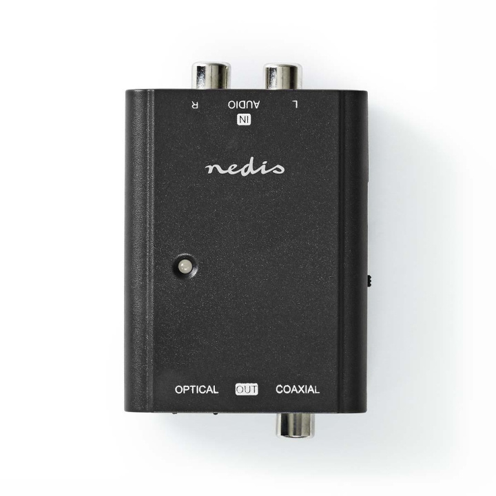 Nedis Digitale Audioconverter | 1-weg | Input: 2x RCA Female | Output: 1x S/PDIF (RCA) Female / 1x TosLink Female | ARC | Manueel | Zwart in de groep HOME ELECTRONICS / Kabels & Adapters / Audio Analoog / Adapters bij TP E-commerce Nordic AB (C67486)