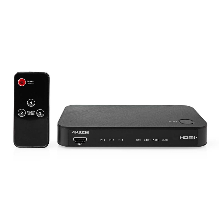 Nedis Digitale Audioconverter | 2-wegs | Input: DC Power / 3x HDMI™ Input | Output: 1x 3,5 mm / 1x TosLink / 2x HDMI™ Output | Automatisch / Drukknop | Antraciet in de groep HOME ELECTRONICS / Kabels & Adapters / Audio Digitaal bij TP E-commerce Nordic AB (C67491)