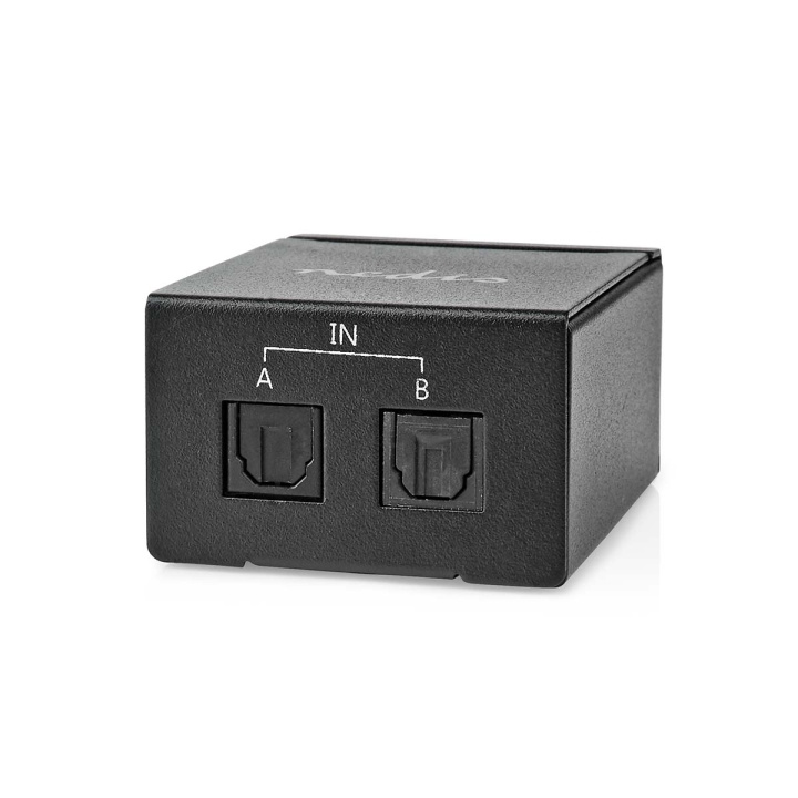 Nedis Digitale Audio-Switch | 2-wegs | Input: DC Power / 2x TosLink | Output: TosLink Female | Manueel / Schakelaar | Metaal | Zwart in de groep HOME ELECTRONICS / Kabels & Adapters / Audio Digitaal bij TP E-commerce Nordic AB (C67494)