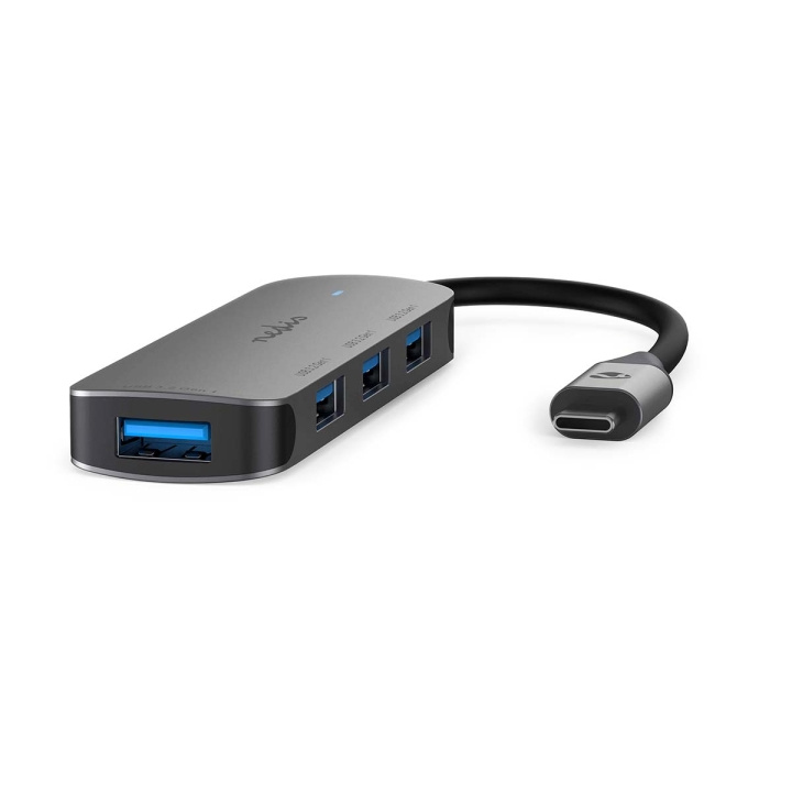 Nedis USB-Hub | 1x USB-C™ | 4x USB A Female | 4-Poorts poort(en) | USB 3.2 Gen 1 | USB Gevoed | 5 Gbps in de groep COMPUTERS & RANDAPPARATUUR / Computeraccessoires / USB-hubs bij TP E-commerce Nordic AB (C67501)