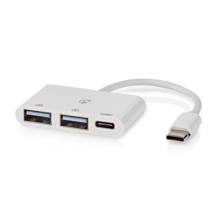 Nedis USB-Hub | 1x USB-C™ | 1x USB-C™ / 2x USB 2.0 A Female | 3 poort(en) | USB Gevoed in de groep COMPUTERS & RANDAPPARATUUR / Computeraccessoires / USB-hubs bij TP E-commerce Nordic AB (C67503)