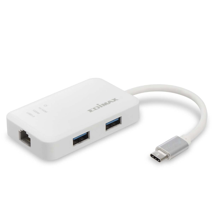 Edimax USB-C naar 3-poorts USB 3.0 Gigabit Ethernet-hub in de groep COMPUTERS & RANDAPPARATUUR / Computeraccessoires / USB-hubs bij TP E-commerce Nordic AB (C67585)