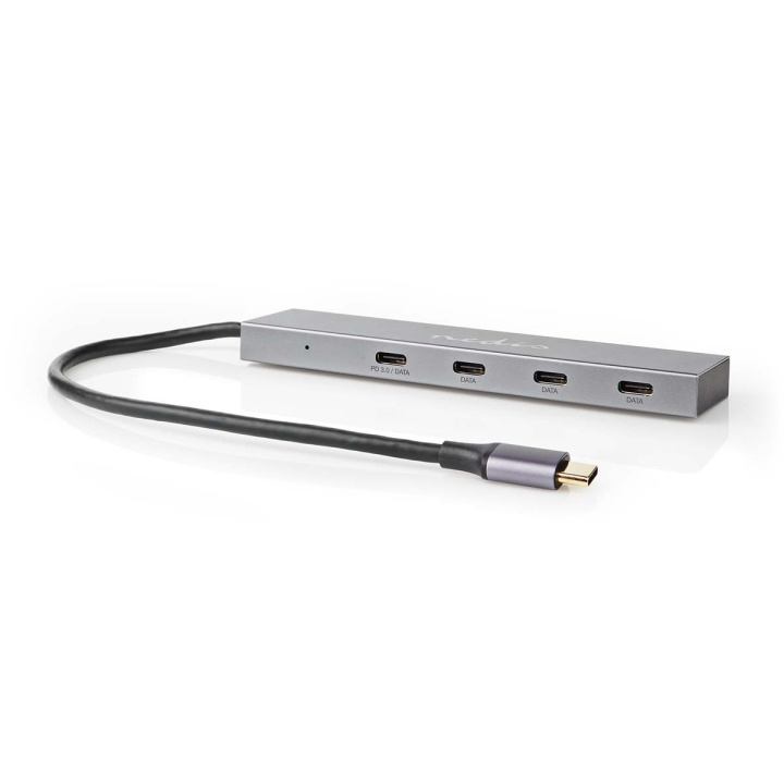 Nedis USB-Hub | 1x USB-C™ 3.2 Gen 2 Male | USB-C™ 3.2 Gen 2 Female with PD 3.0 / 3x USB-C™ 3.2 Gen 2 Female | 4-Poorts poort(en) | USB 3.2 Gen 2 | USB Gevoed | 10 Gbps in de groep COMPUTERS & RANDAPPARATUUR / Computeraccessoires / USB-hubs bij TP E-commerce Nordic AB (C67615)