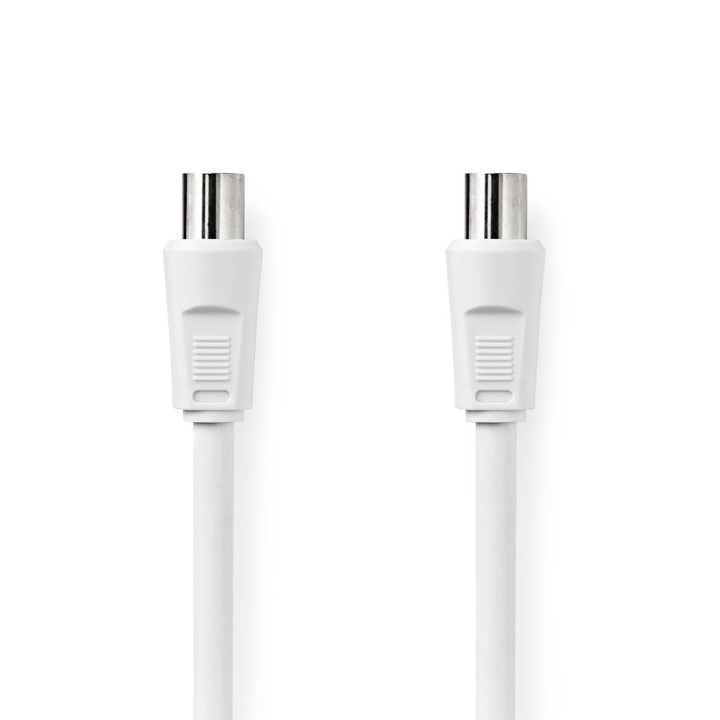 Nedis Coaxkabel | IEC (Coax) Male | IEC (Coax) Female | Vernikkeld | 90 dB | 75 Ohm | Dubbel Afgeschermd | 10.0 m | Rond | PVC | Wit | Label in de groep HOME ELECTRONICS / Kabels & Adapters / Antennekabels & Accessoires / Antennekabels bij TP E-commerce Nordic AB (C67677)