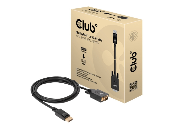 Club 3D Adapter 20 pin DisplayPort han (input) -> 15 pin HD D-Sub (HD-15) han (output) 2 m in de groep COMPUTERS & RANDAPPARATUUR / Computerkabels / DisplayPort / Kabels bij TP E-commerce Nordic AB (C67830)