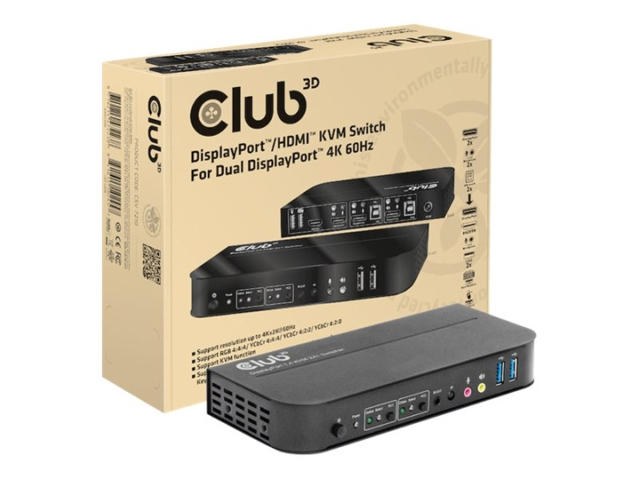 Club 3D CSV-7210 KVM / audio-switch Desktop in de groep COMPUTERS & RANDAPPARATUUR / Netwerk / Schakelaars bij TP E-commerce Nordic AB (C67834)