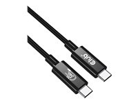 Club 3D USB4 Gen2x2 USB Type-C-kabel 2m Svart in de groep COMPUTERS & RANDAPPARATUUR / Computerkabels / USB / USB-C bij TP E-commerce Nordic AB (C67839)