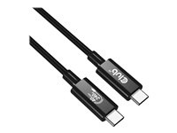 Club 3D USB4 Gen3x2 USB Type-C-kabel 1m Svart in de groep COMPUTERS & RANDAPPARATUUR / Computerkabels / USB / USB-C bij TP E-commerce Nordic AB (C67840)