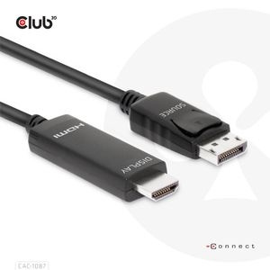 Club 3D CAC-1087 DisplayPort 1.4 to HDMI in de groep COMPUTERS & RANDAPPARATUUR / Computerkabels / DisplayPort / Kabels bij TP E-commerce Nordic AB (C67842)