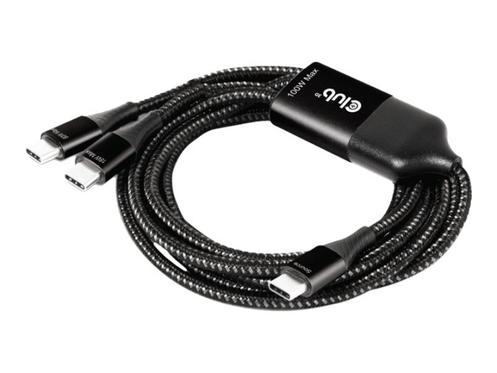 Club 3D USB typ C-kabel 1,83 m svart vit in de groep COMPUTERS & RANDAPPARATUUR / Computerkabels / USB / USB-C bij TP E-commerce Nordic AB (C67917)