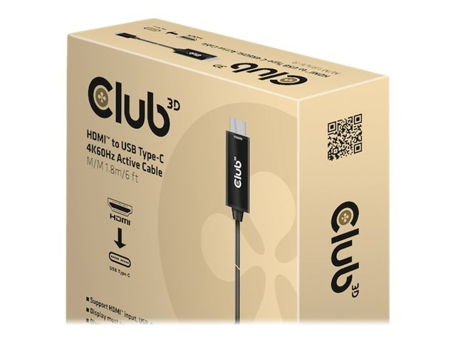 Club 3D Video adapter cable DisplayPort / HDMI 1.8m Black in de groep HOME ELECTRONICS / Kabels & Adapters / HDMI / Adapters bij TP E-commerce Nordic AB (C67922)