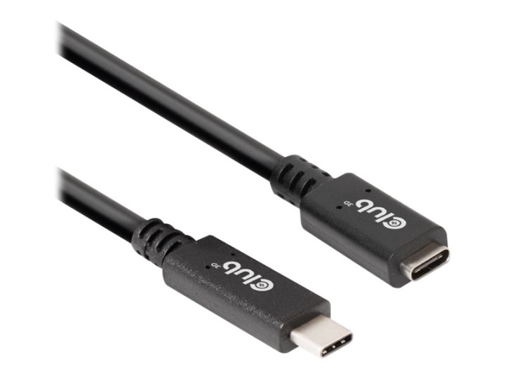 Club 3D USB Type-C forlængerkabel 1m Sort in de groep HUISHOUDEN & TUIN / Elektriciteit & Verlichting / Verlengkabels bij TP E-commerce Nordic AB (C67926)