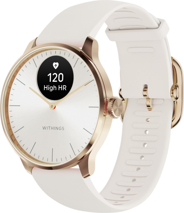 Withings Scanwatch Light smartwatch, 37 mm, wit / roségoud in de groep SPORT, VRIJE TIJD & HOBBY / Smartwatch & Activiteitsmeters / Smartwatches bij TP E-commerce Nordic AB (C68052)