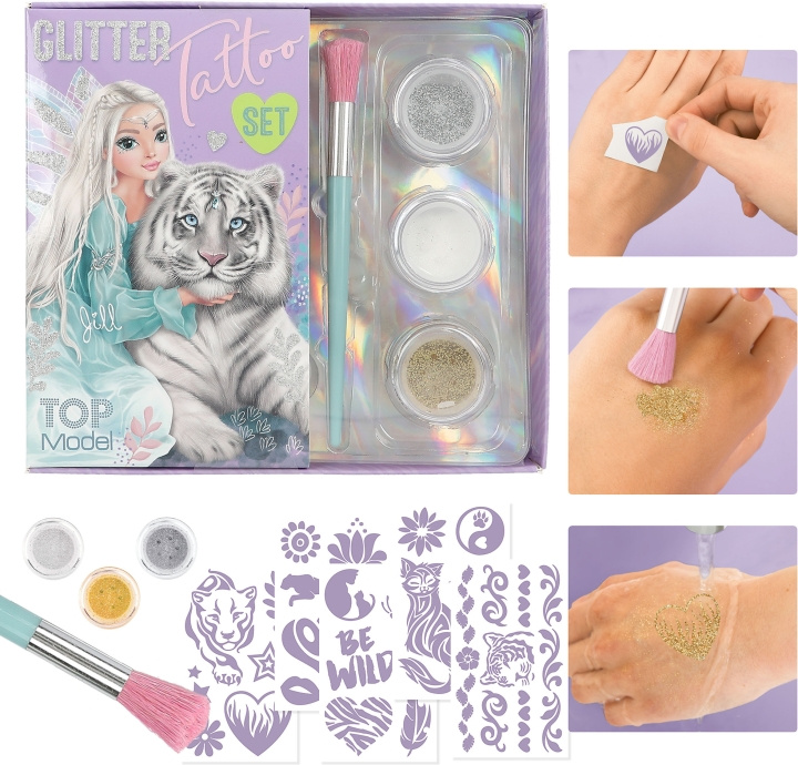 TOPModel FANTASY TIGER - glitter tattoo set in de groep SPEELGOED, KINDER- & BABYPRODUCTEN / Speelgoed / Ambachten bij TP E-commerce Nordic AB (C68209)