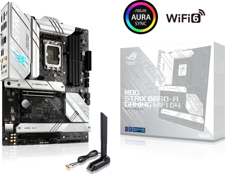 ASUS ROG STRIX B660-A GAMING WIFI D4 LGA 1700 ATX moederbord in de groep COMPUTERS & RANDAPPARATUUR / Computeronderdelen / Moederbord bij TP E-commerce Nordic AB (C68296)