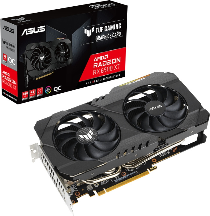 ASUS TUF-RX6500XT-O4G-GAMING videokaart in de groep COMPUTERS & RANDAPPARATUUR / Computeronderdelen / Grafische kaart bij TP E-commerce Nordic AB (C68306)